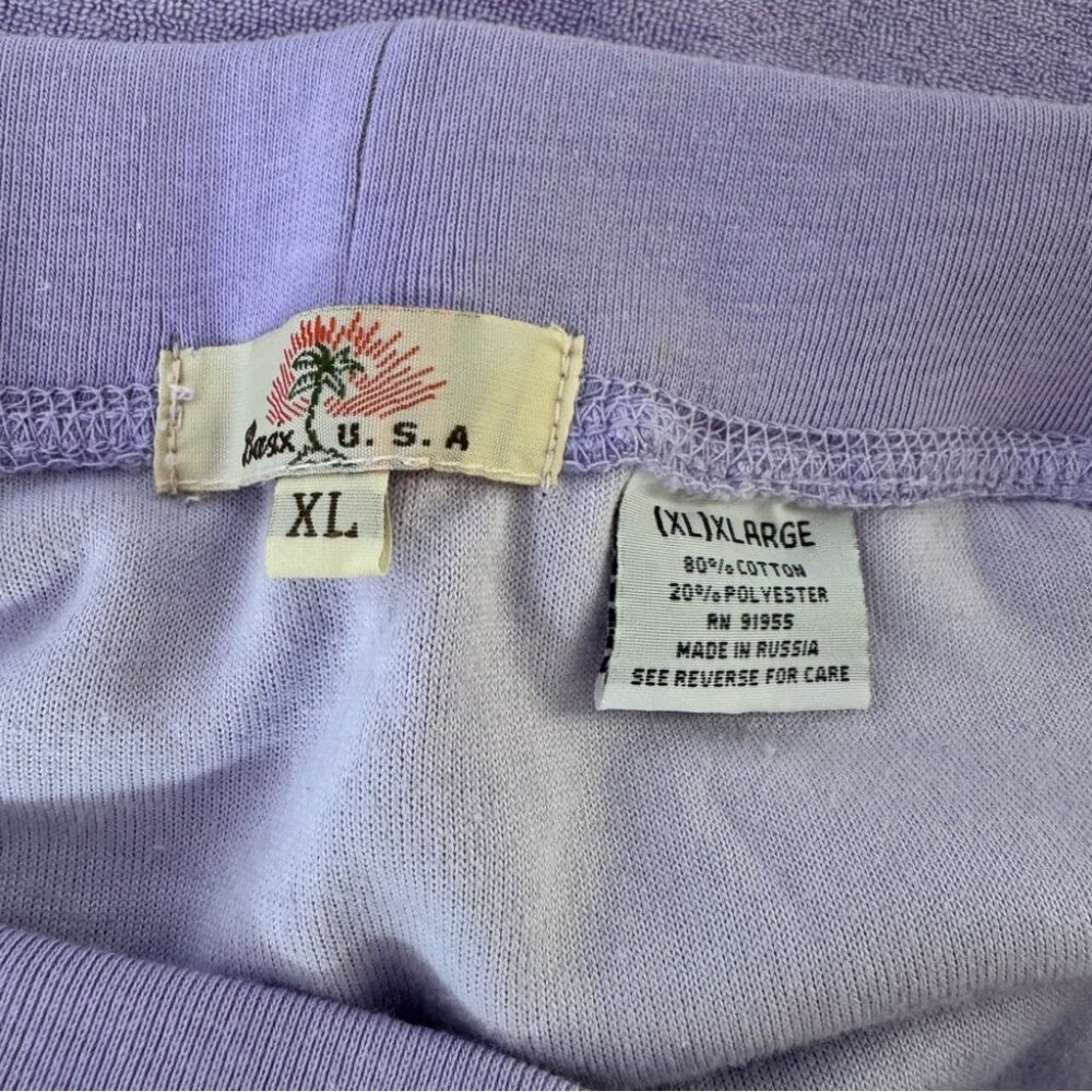 Basix USA skirt towel mini Lavender Terry Cloth Skirt with White Stripes - Picture 6 of 7